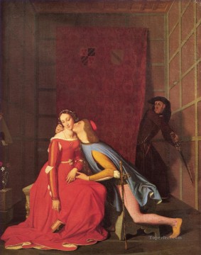  Paolo Canvas - Paolo and Francesca 1819 Neoclassical Jean Auguste Dominique Ingres